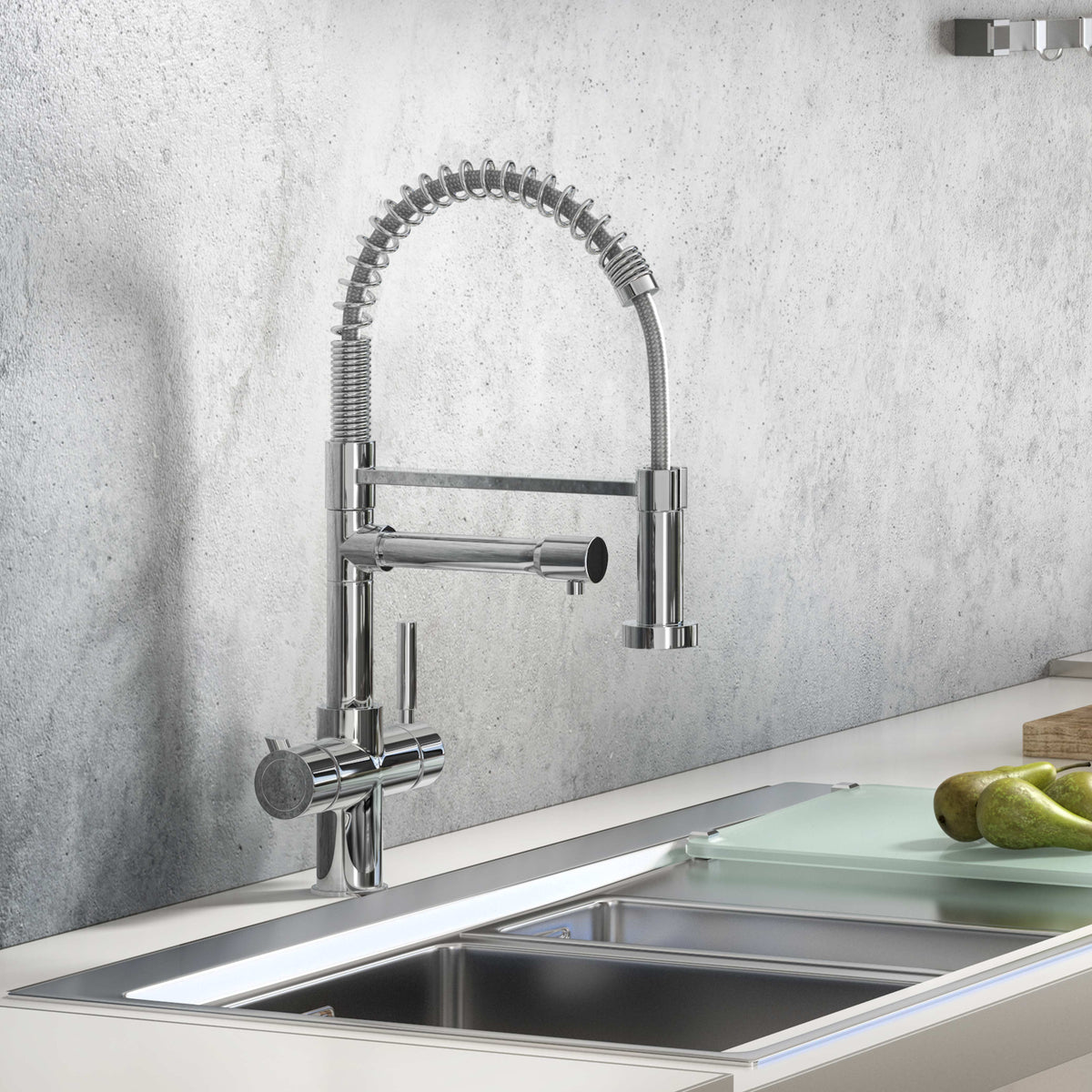 Fohen Fohen Flex Polished Chrome Boiling Water Tap | Flexible Spout