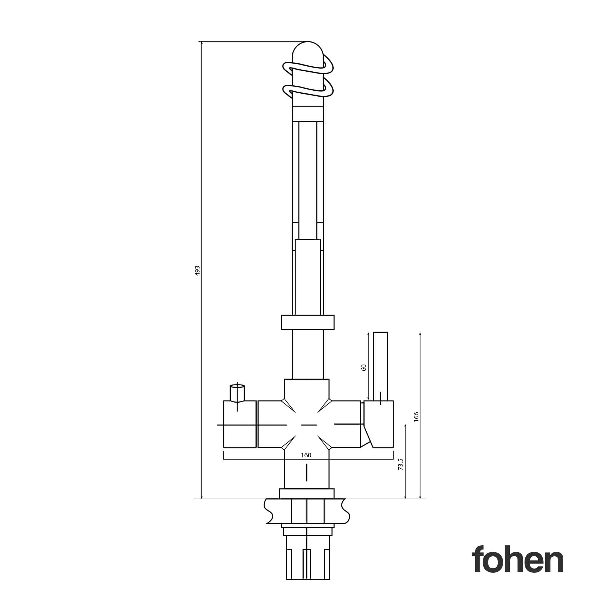 Fohen Fohen Flex Polished Chrome Boiling Water Tap | Flexible Spout