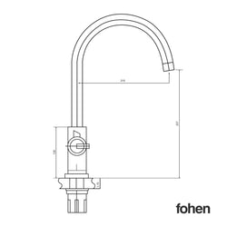 Image of Fohen Fohen Brushed Gold 3-in-1 Boiling Water Tap