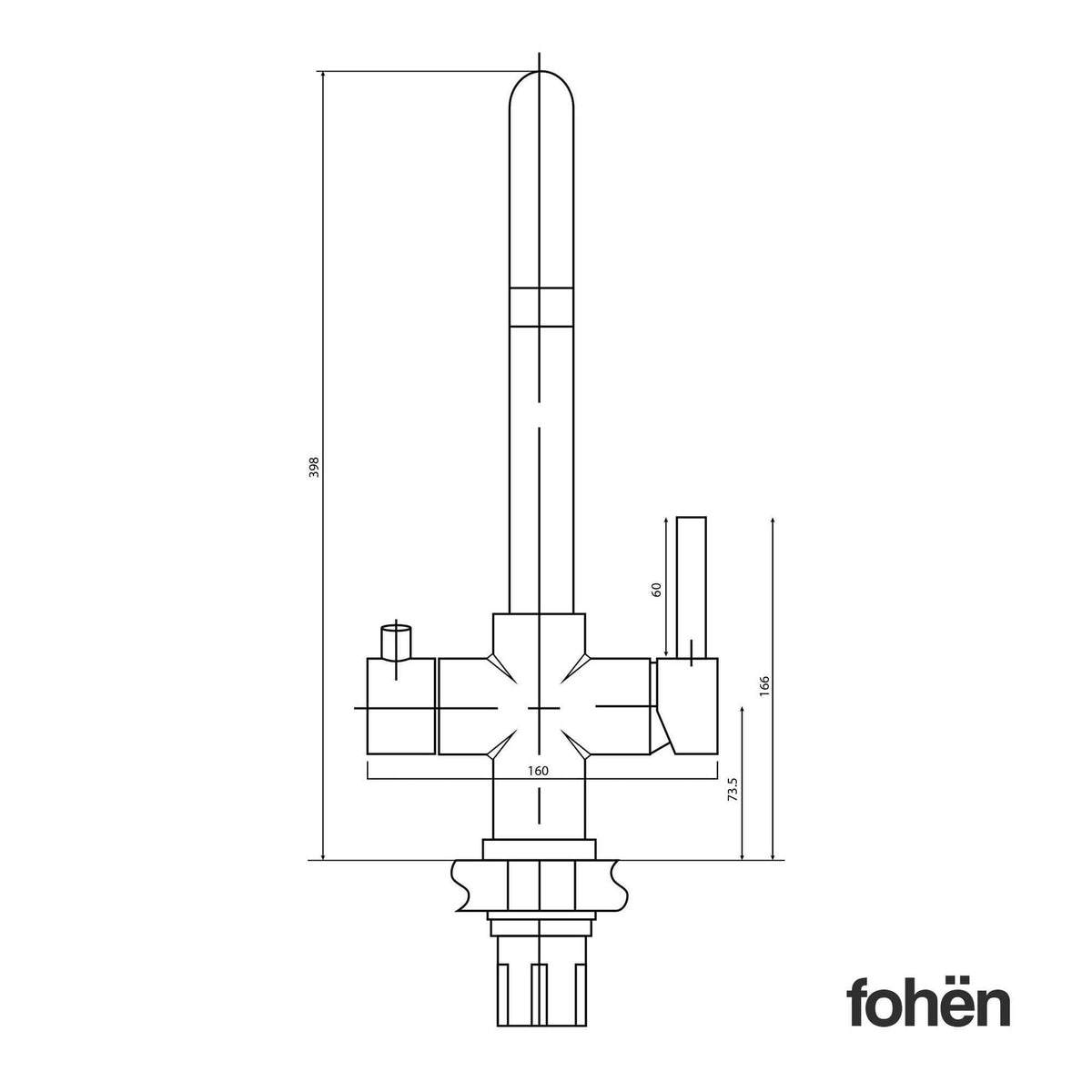 Fohen Fohen Champagne Gold 3-in-1 Instant Boiling Water Taps