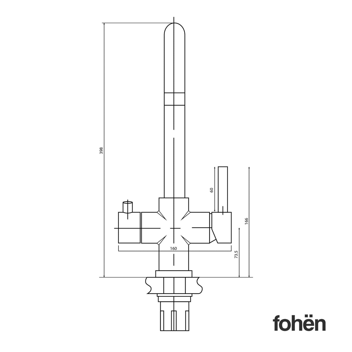 Fohen Fohen Furnas | Brushed Gold Boiling Water Tap 