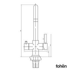 Image of Fohen Fohen Furnas Brushed Gunmetal Grey Boiling Water Tap 