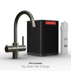 Image of Fohen Fohen Furnas Brushed Gunmetal Grey Boiling Water Tap 